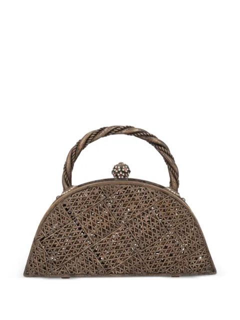 BOZART crystal embellished tote bag Brown W22041106