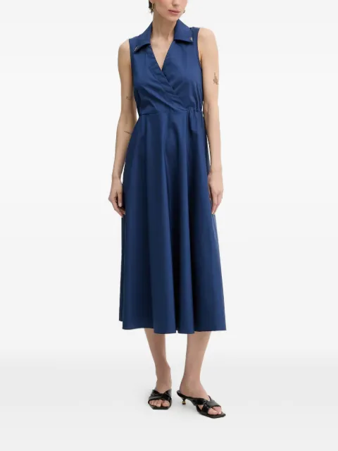 FRACOMINA tie-waist sleeveless midi dress Blue FS26SD2010W40201
