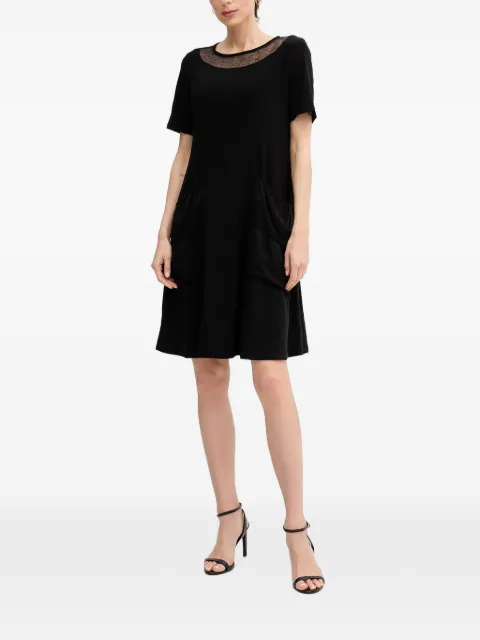Joseph Ribkoff mesh-panel pocket mini dress Black 262141