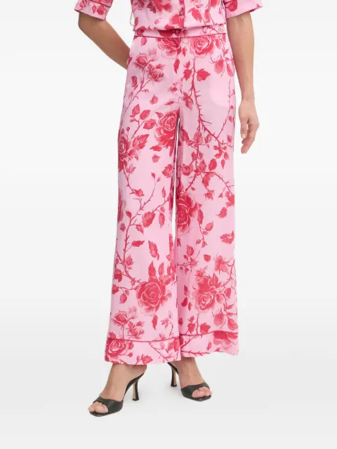 FRACOMINA floral-print palazzo pants Pink FS26SV3014W622K9