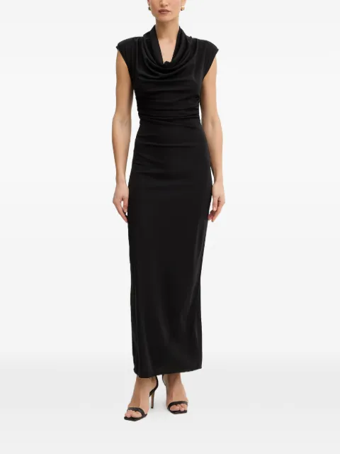 FRACOMINA cowl-neck backless maxi dress Black FS26SD3003W62601