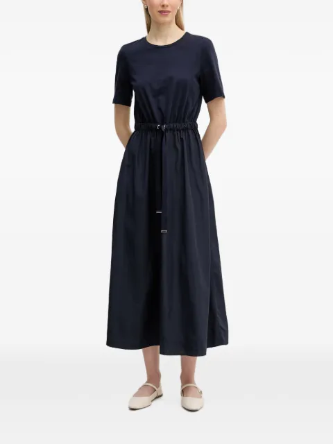 OUI drawstring-waist short-sleeve midi dress Blue 97171