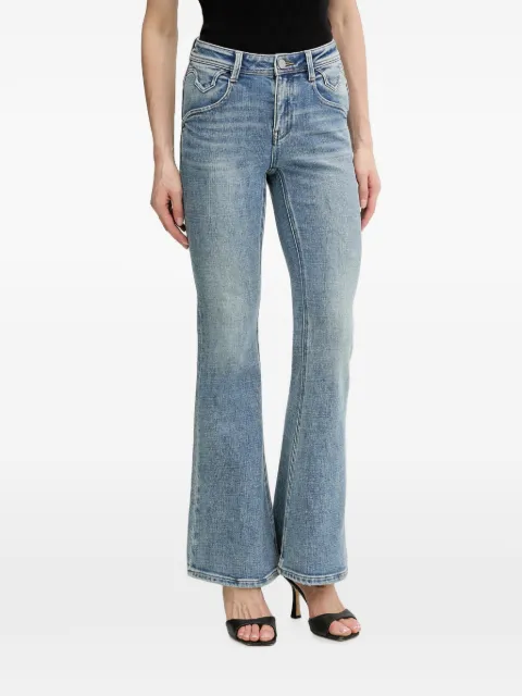 Miss Sixty Bella contrast-stitched mid-rise flared jeans Blue 6M1JJ2430D