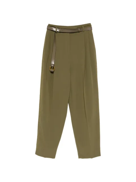IMPERIAL belted pleated trousers Green P8C0LIC