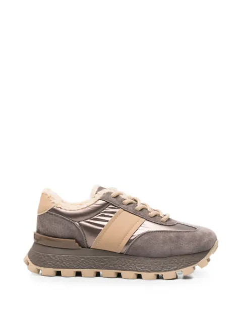 SERGIO MORETTI FIRENZE shearling-lined panelled sneakers Brown 604525216WOBRW