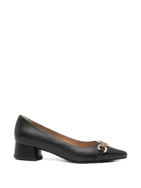 SERGIO MORETTI FIRENZE chain-link pointed-toe pumps Black 602025205