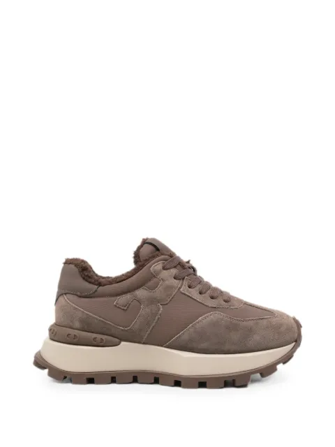 SERGIO MORETTI FIRENZE shearling-lined panelled sneakers Brown 604525215WOBRW