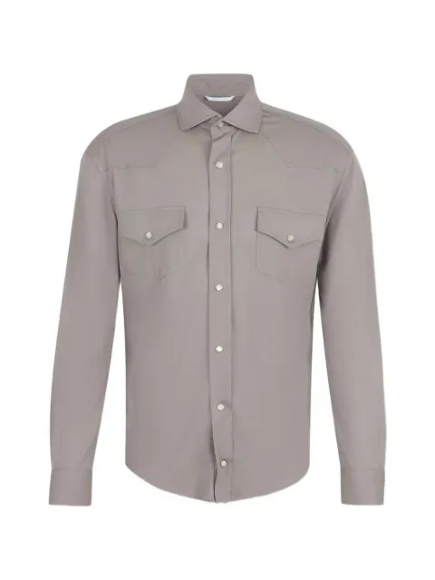 Marco Pescarolo western-style jersey shirt Grey RIBOT53Y04