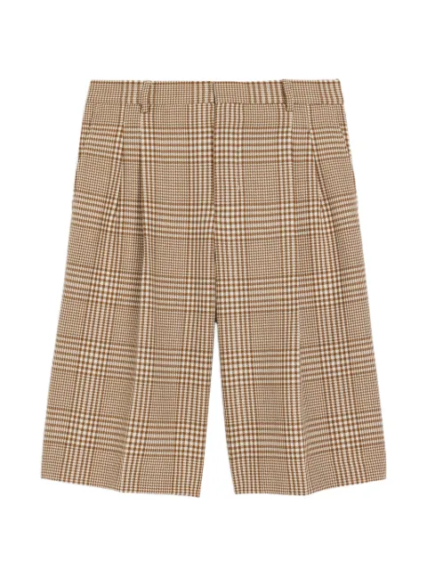 AMI Paris wool Prince Of Wales checkered shorts Neutrals H26HSO843WV0196