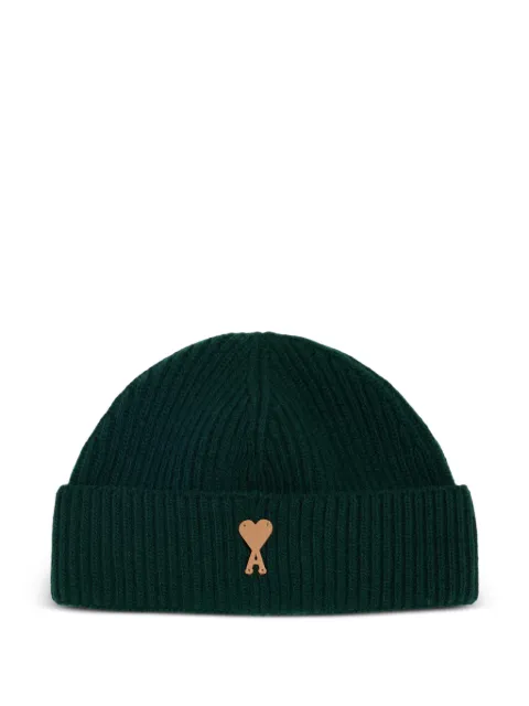 AMI Paris wool Ami De Coeur beanie Green H26HBO001AK0005