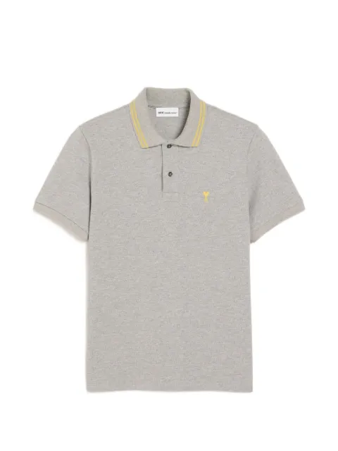AMI Paris Ami De Coeur short-sleeves polo shirt Grey H26HPL442760