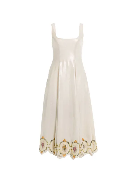 Agua By Agua Bendita Pistilo Cordillera midi dress Neutrals 20335MULTICOLOR