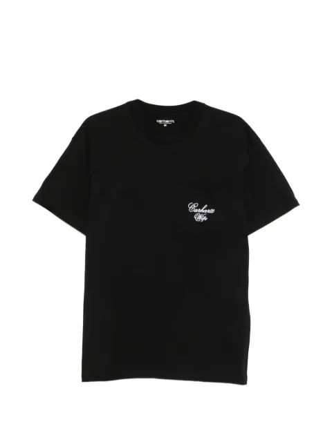 Carhartt WIP logo-embroidered T-shirt Black I0362040D2XX