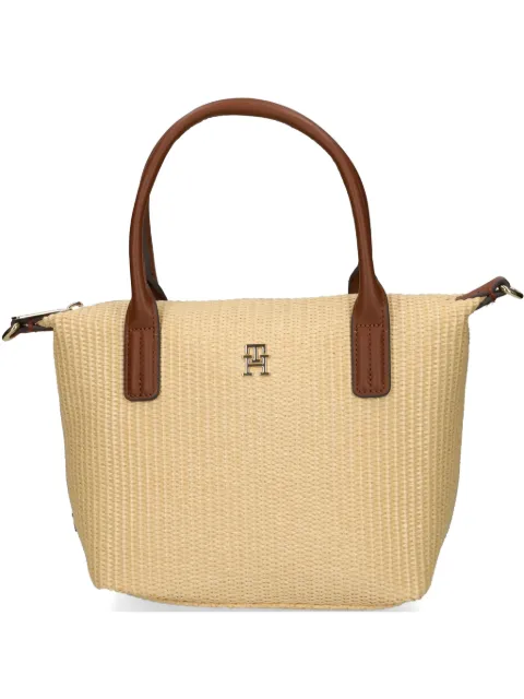 Tommy Hilfiger woven top-handle tote bag Neutrals AW0AW18523