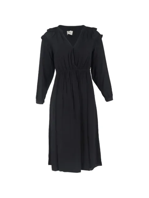 Ba&Sh Ulla ruffled midi dress Black RFCPUGBCL719266W