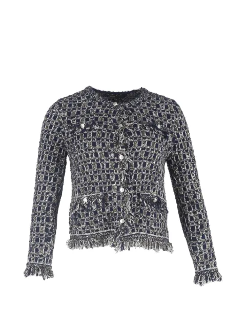 Maje Mimir tweed jacket Blue RFCPUGBCL714683W