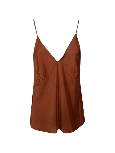 Forte Forte scalloped V-neck blouse Brown 14866