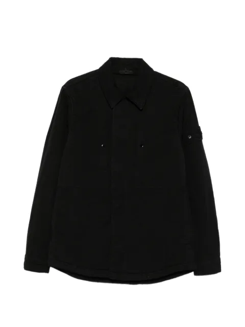Stone Island logo-patch pocket jacket Black L1S154100038S0F34