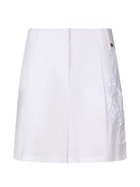 LIU JO embroidery poplin shorts White CA6381T039A