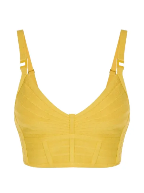 Elisabetta Franchi top in 3D knit fabric Yellow TK82D62E2