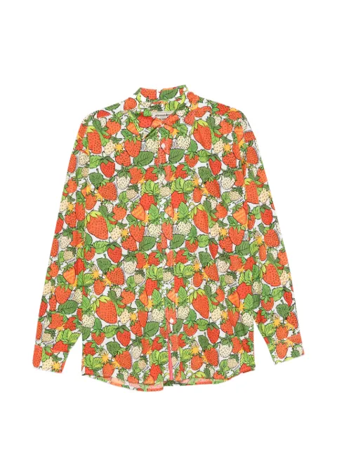 alessandro enriquez strawberry-print shirt White POFRAGOLE