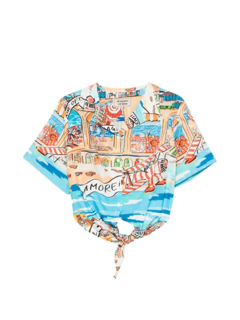 alessandro enriquez printed short-sleeves shirt Blue LNSUMMER
