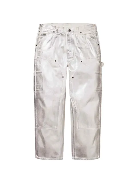 Supreme x Maison Margiela foil double-knee trousers Silver SU27240