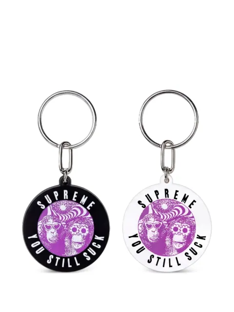 Supreme You Still Suck graphic-print keyring Black SU27252