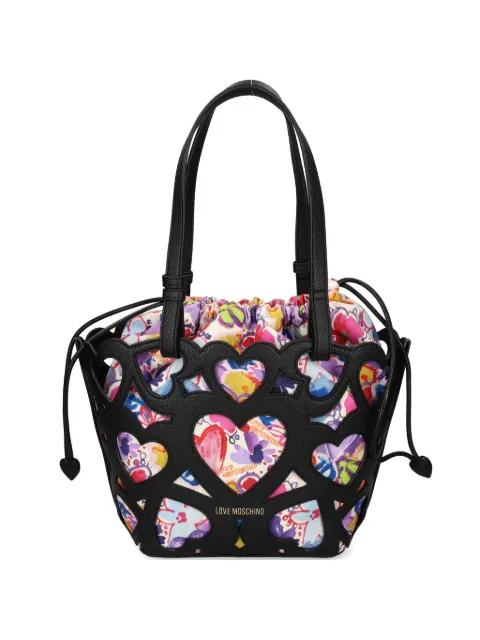 Love Moschino heart cutout tote bag Black JC4262PP0OKG1