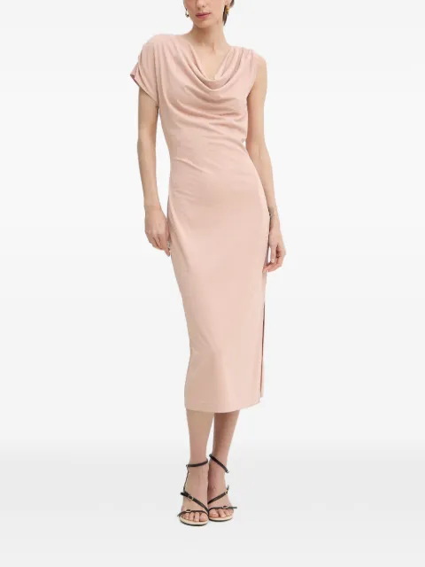 Silvian Heach rhinestone-embellished cowl-neck maxi dress Pink GPP26086VE