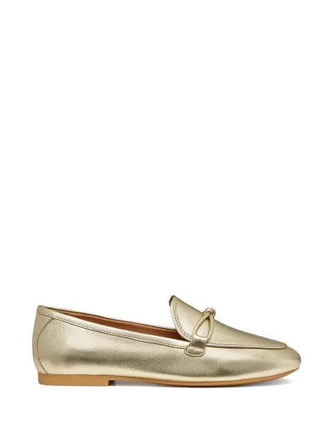 Geox New Palmaria metallic-finish knot-detail loafers Gold D654JD000Y2C2012