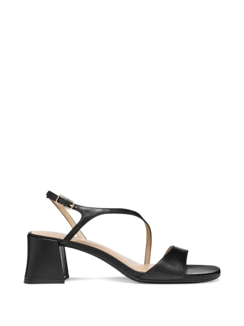 Geox New Eraklia 50 T01 asymmetric-strap block-heel pumps Black D656JA000TUC9999
