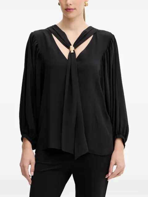 SIMONA CORSELLINI gathered-sleeve blouse Black P26CPBL01301