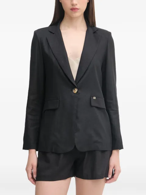 Gaudi single-breasted notched-lapels blazer Black 611BD35023