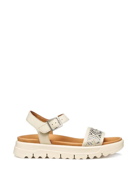 Geox Xand 2.1s geometric-pattern buckled sandals White D65SZC09B11C1122
