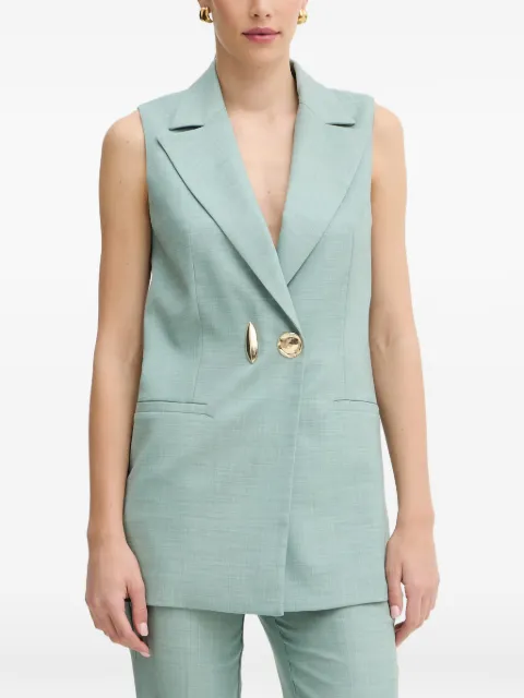 SIMONA CORSELLINI embellished-button waistcoat Green P26CPGL00101