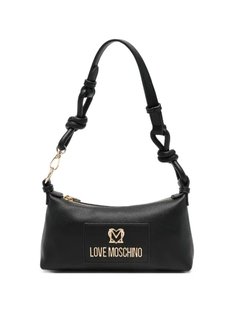 Love Moschino logo-plaque shoulder bag Black JC4241PP0OKC0