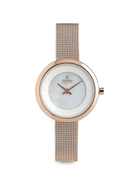 OBAKU Stille mesh-bracelet 26mm watch Silver V146LXVWMV