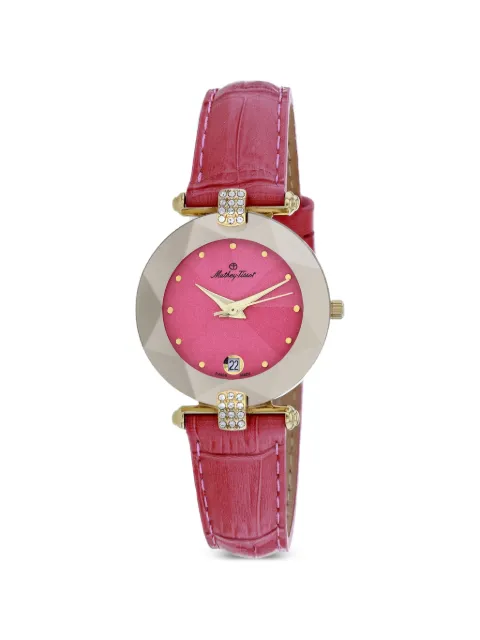 Mathey Tissot Pyramide crystal-embellished 26mm watch Pink P317F