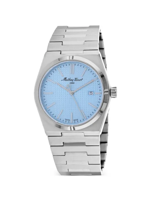 Mathey Tissot Zoltan waffle-dial 40mm watch Blue H117SK