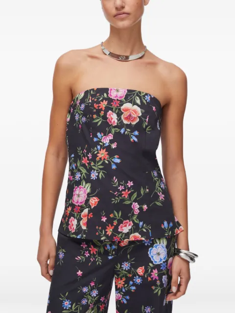 LIU JO floral-print top Black CA6339T589AP9631