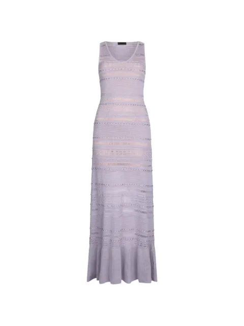 LIU JO long openwork knit dress Purple CA6241MA06SA4388