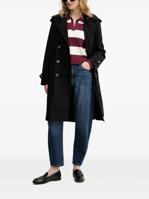 Sisley double-breasted belted trench coat Black 2RRMLN06U