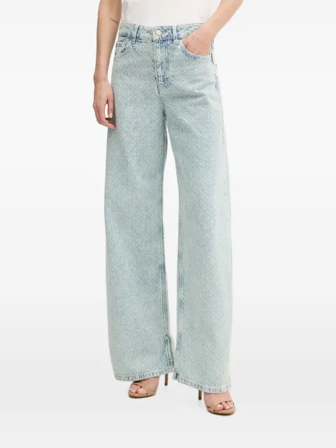 Sisley distressed wide-leg jeans Blue 4YDRLE04Z