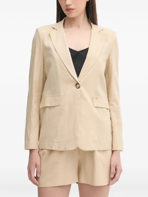Gaudi single-breasted notched-lapels blazer Neutrals 611BD35023