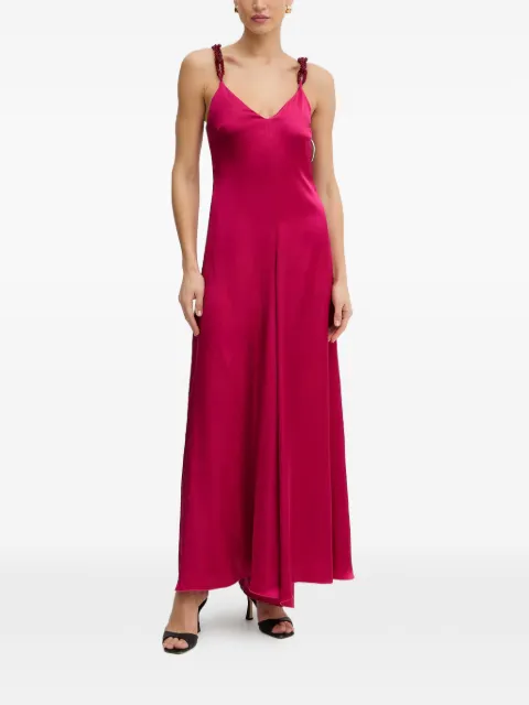 SIMONA CORSELLINI bead-embellished satin jumpsuit Pink P26CPTU00501