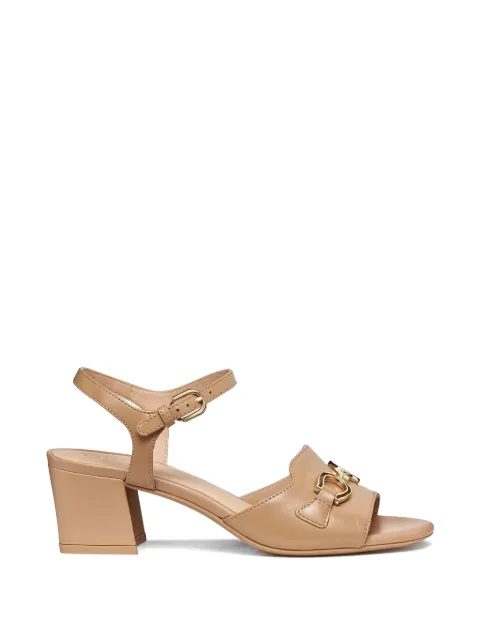 Geox 50 New Eraklia horsebit-detail buckle-fastening heeled sandals Neutrals D65RNA000TUC5000