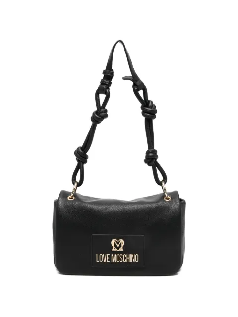 Love Moschino logo-plaque shoulder bag Black JC4234PP0OKC0