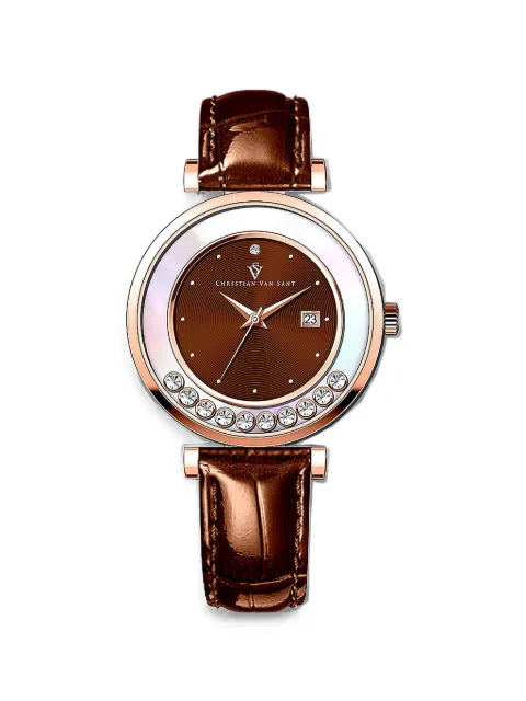 CHRISTIAN VAN SANT Bria crystal-embellished 40mm watch Brown CV3817