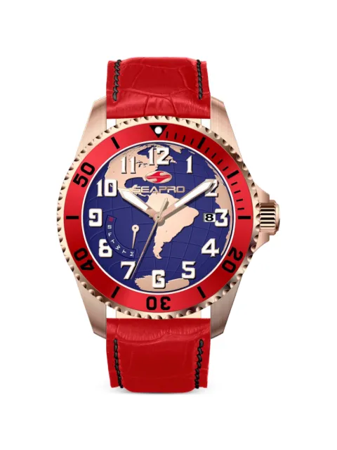 SEAPRO Voyager world map 42mm watch Blue SP2746